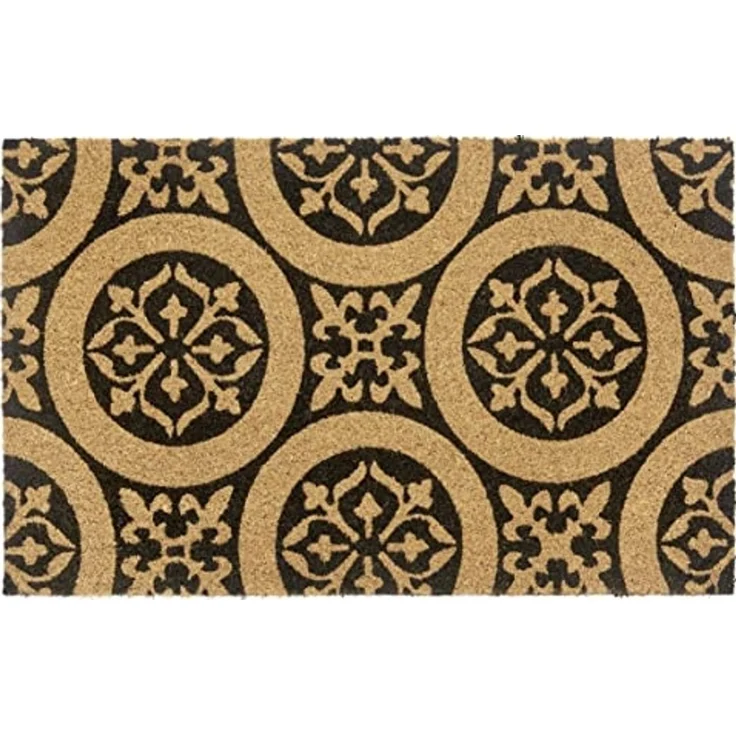 HANSE Home Fußmatte Ornaments, Türmatte, rechteckig, Höhe: 15 mm, Kokos, Schmutzfangmatte, Outdoor, Rutschfest, Innen, Kokosmatte, Flur – Bild 1