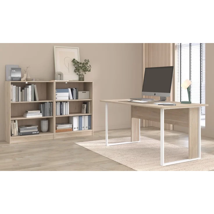 Schreibtisch StartUP in Eiche und weiß 150 x 80 cm – Bild 3