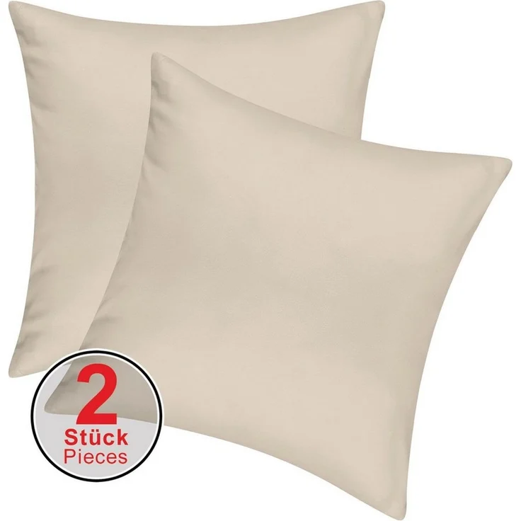 Pataya Kissenbezug 100% Baumwolle, weiche Kopfkissenbezug, Kissenhülle, Kissenbezüge, (2 Stück), Weich und Atmungsaktiv, Jersey, 140 g/m² – Bild 2