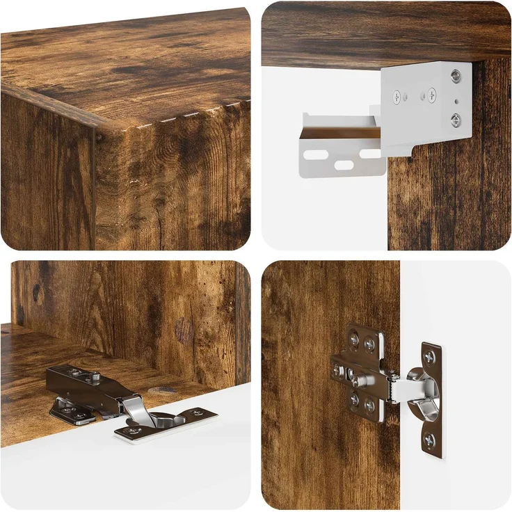 vidaXL TV-Schrankset 5 pcs Geräucherte Eiche Holzwerkstoff 3409101 – Bild 10