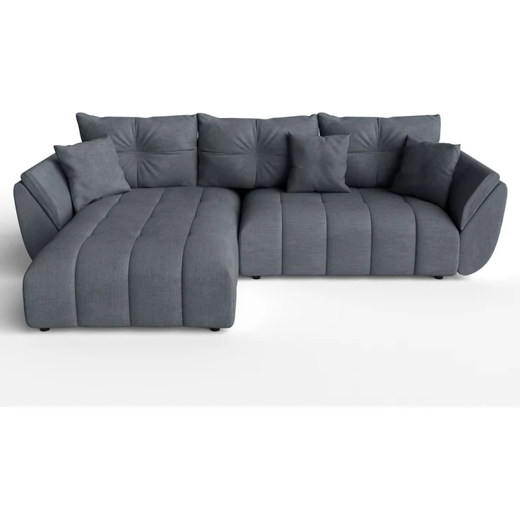 AX LIVING L Form Ecksofa grau Verciani Schlaffunktion Bettkasten 280cm – Bild 5