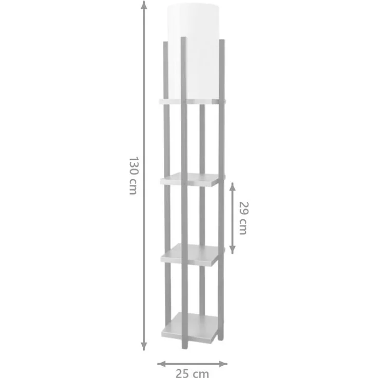 KAWOLA Stehlampe AMARIS Stoff schwarz kupfer 130 x 25 x 25 cm – Bild 5