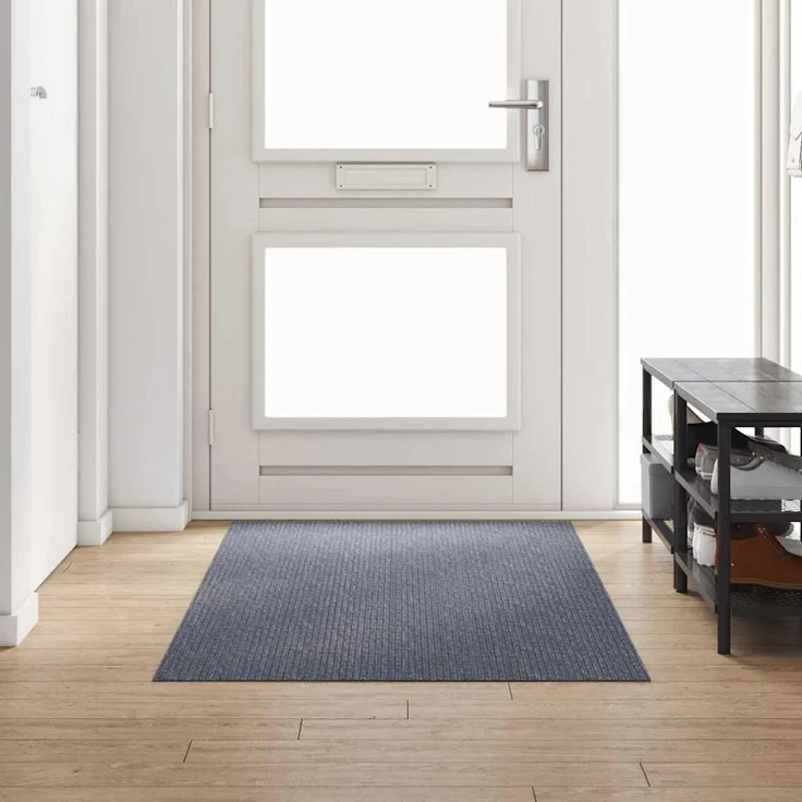 vidaXL Teppichläufer Hellgrau 100 x 250 cm Stoff 42011436 – Bild 1