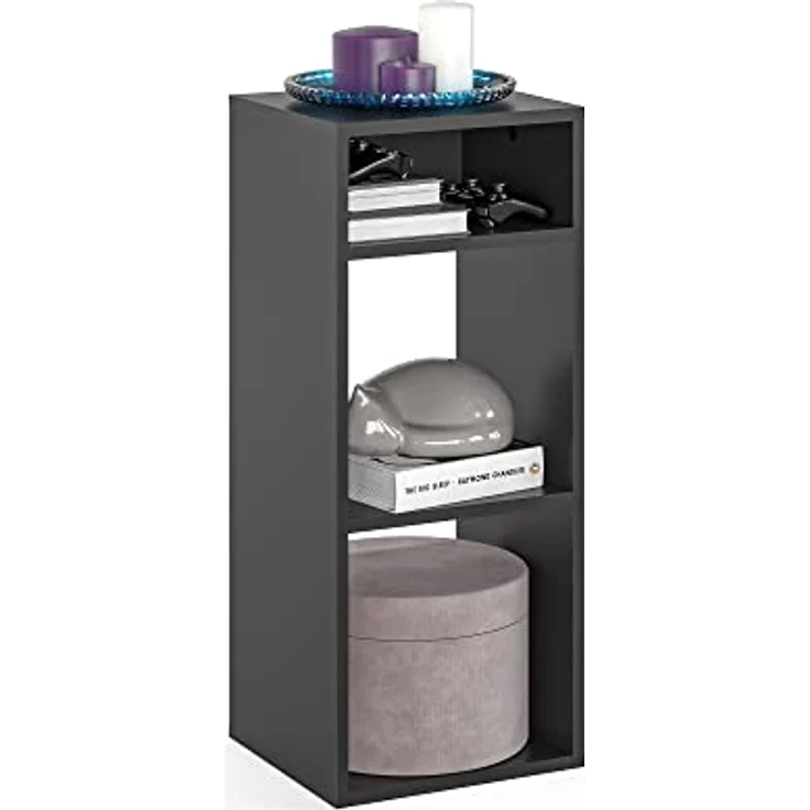 KOMTO Bücherregal RIM2 Regal Klein Standregal Würfelregal Büroregal, Bücherschrank für Kinderzimmer Regal Wohnzimmer 33,8 х 30,7 х 80,4 cm – Bild 2