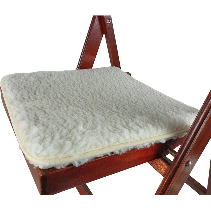 sesua Sitzkissen Lammflor Stuhlkissen 38x38 Wolle Lammkissen Wollkissen Kissen – Bild 2