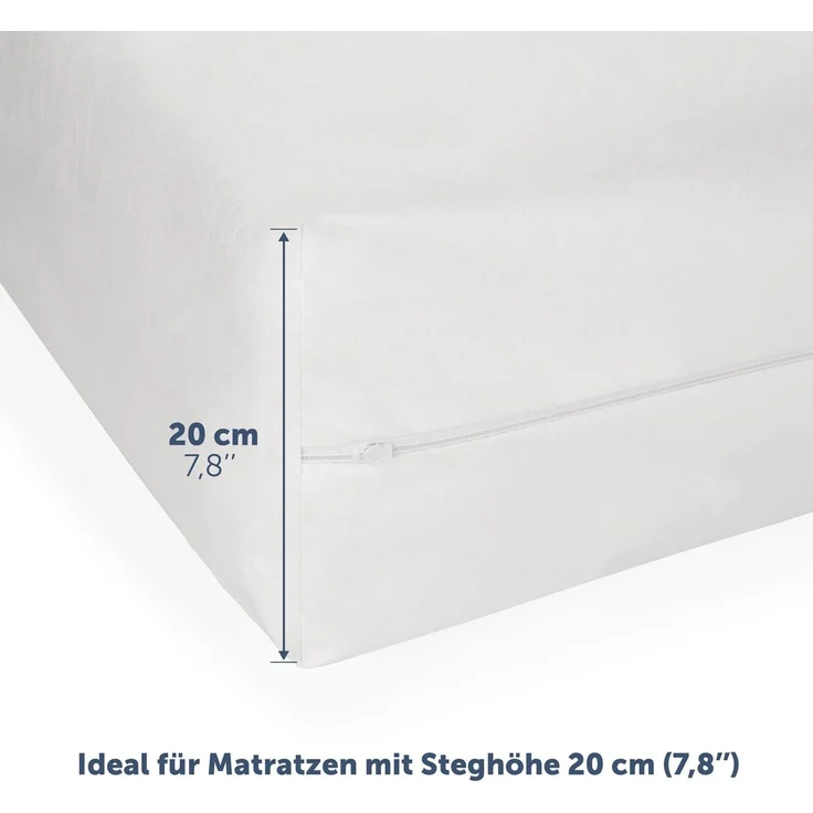 Matratzenschutzbezug für Allergiker, Topper Bezug Blumtal, Milbenbezug, Encasing, atmungsaktiv und wasserdicht – Bild 3