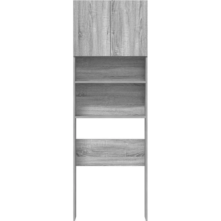 vidaXL Waschmaschinenschrank Grau Sonoma 64x24x190 cm Holzwerkstoff 859132 – Bild 4