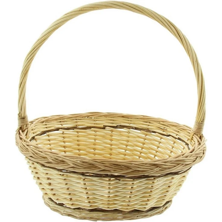 Bügelkorb Zopfrand, groß Korb Erntekorb Einkaufskorb Tragekorb Korb Pilzkorb – Bild 1