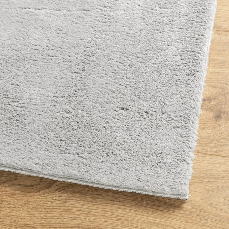 vidaXL Teppich HUARTE Kurzflor Weich und Waschbar Grau 80x150 cm 375071 – Bild 2