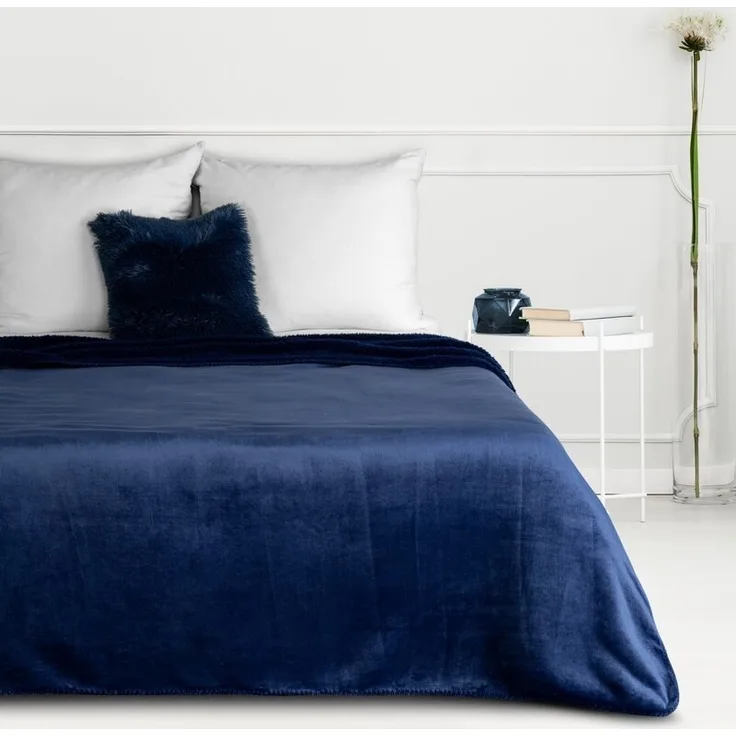 Wohndecke TEDY Teddy-Fleece kuschelige Sofadecke Sesselschoner Extra weich blau 170X210 cm blau