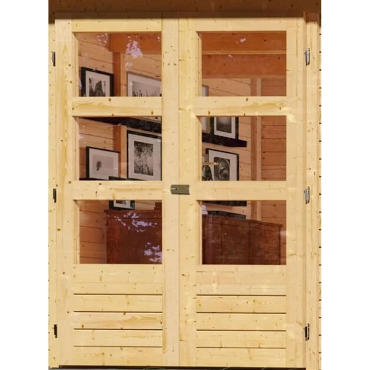 Karibu Holz Gartenhaus "Askola 2", naturbelassen, 2,1x2,2 m (B x T),ohne Anbaudach – Bild 5