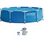 INTEX Swimming Pool Metal Frame 305x76cm + Pumpe 28202 GS