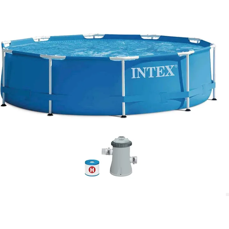 INTEX Swimming Pool Metal Frame 305x76cm + Pumpe 28202 GS