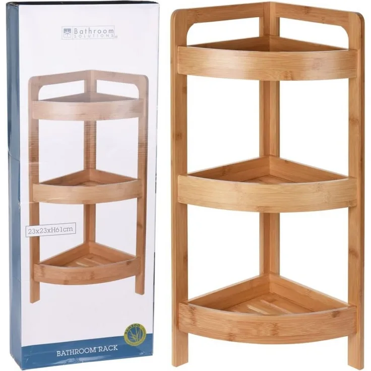 Bathroom Solutions Badregal mit 3 Böden Bambus 445848