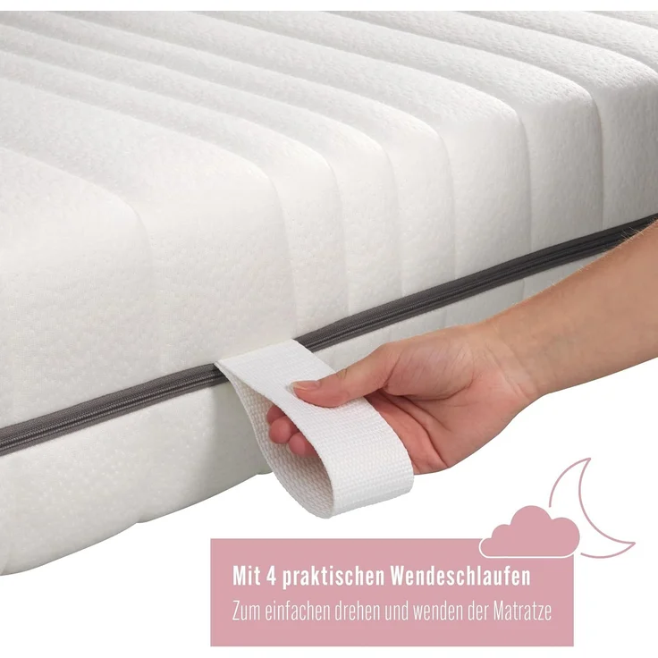 Matratzenheld Wellness Matratze | Made in Germany | Orthopädische 7-Zonen Kaltschaummatratze | produziert in Deutschland | Härtegrad 2 (H2) 0-80 kg | Öko-Tex Zertifiziert | Höhe 18cm | 140x200 cm – Bild 4