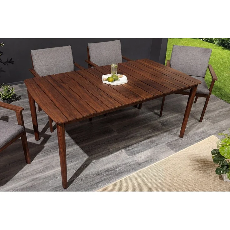 riess-ambiente Gartentisch KOPENHAGEN 160cm braun – Akazie, Massivholz, wetterfest, Bootsform (Einzelartikel, 1-St), massiver Tisch aus Holz in Bootsform – ideal für den Außenbereich – Bild 4