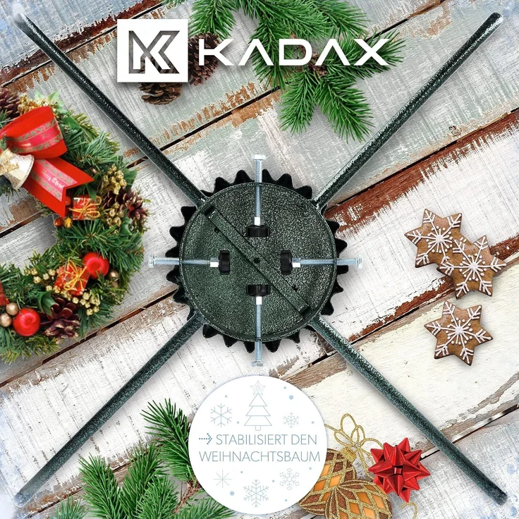 KADAX Weihnachtsbaumständer 3 m Weihnachtsbaumständer aus Metall mit Schale – Bild 5