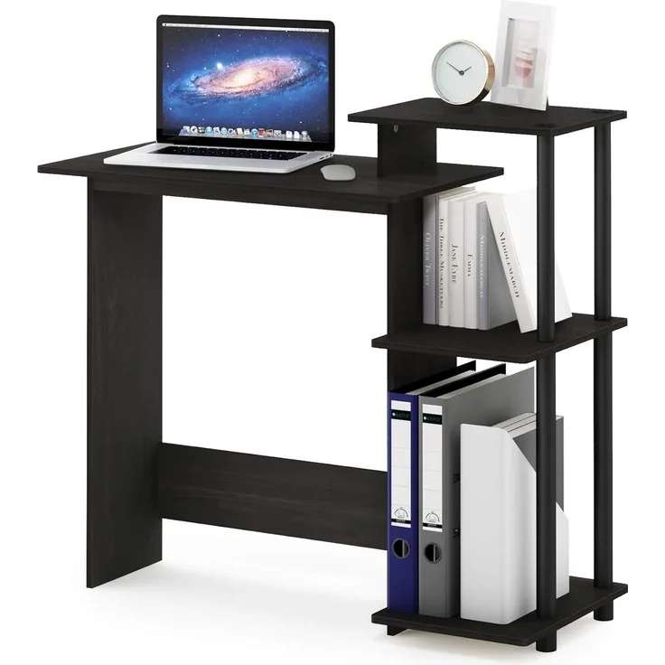 Furinno Efficient Home Computer Schreibtisch, PC-Tisch, Espresso/Schwarz, 100. 6 (Breite) x 85. 3 (Höhe) x 39. 6 (Tiefe) cm