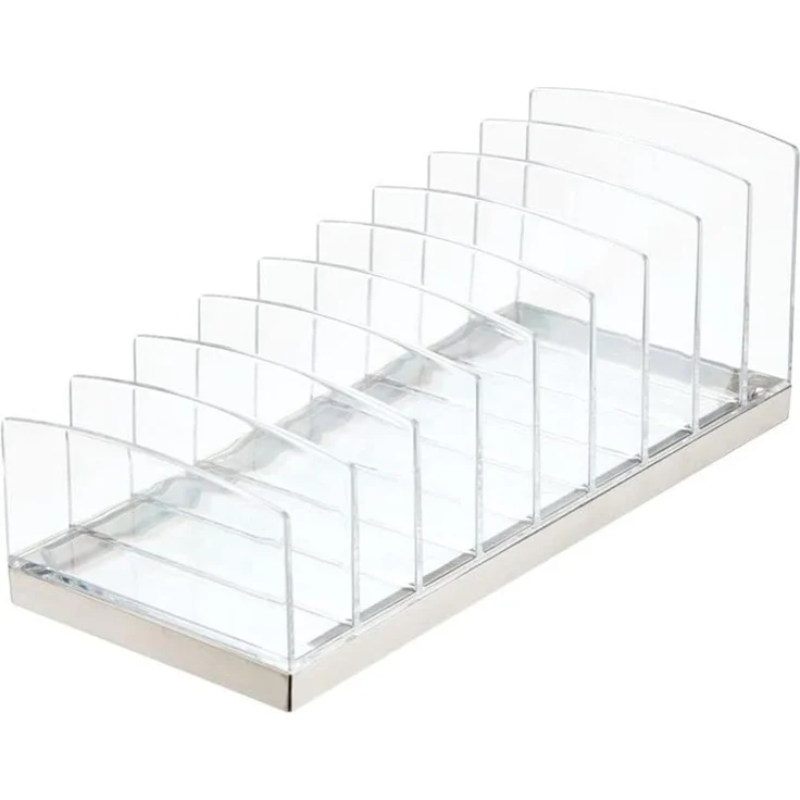 Schminkaufbewahrung Kosmetik Organizer mDesign Make-up Box transparent/silber – Bild 7