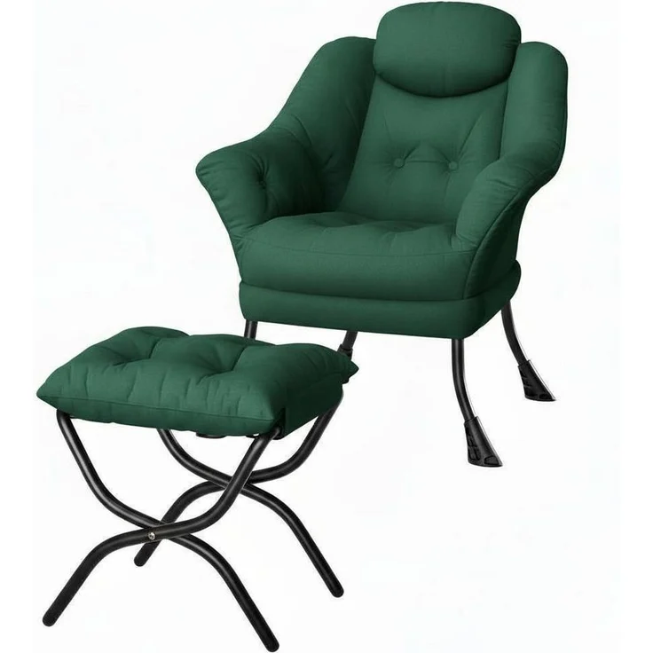 GarveeMore Ohrensessel Relaxsessel mit Hocker Ohrensessel Polstersessel Faulsesse – Bild 5