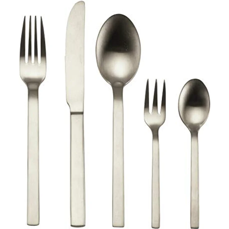 Echtwerk Besteckset 30-teilig, Silber, Metall, ergonomischer Griff, rostfrei, lebensmittelecht – Bild 1