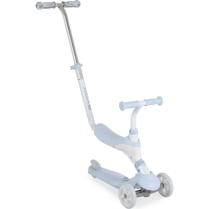 Byox Kinderroller Tristar 3 in 1 Roller Rutscher Schiebestange PU Räder ABEC-5 hellblau – Bild 1