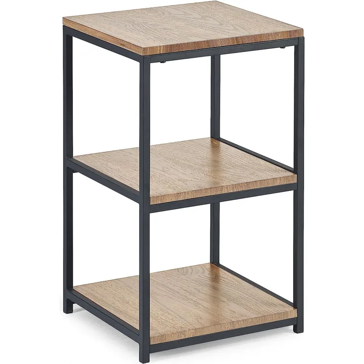 Julian Bowen Tribeca Hoher, schmaler Beistelltisch, Sonoma-Eichenoptik/Schwarz