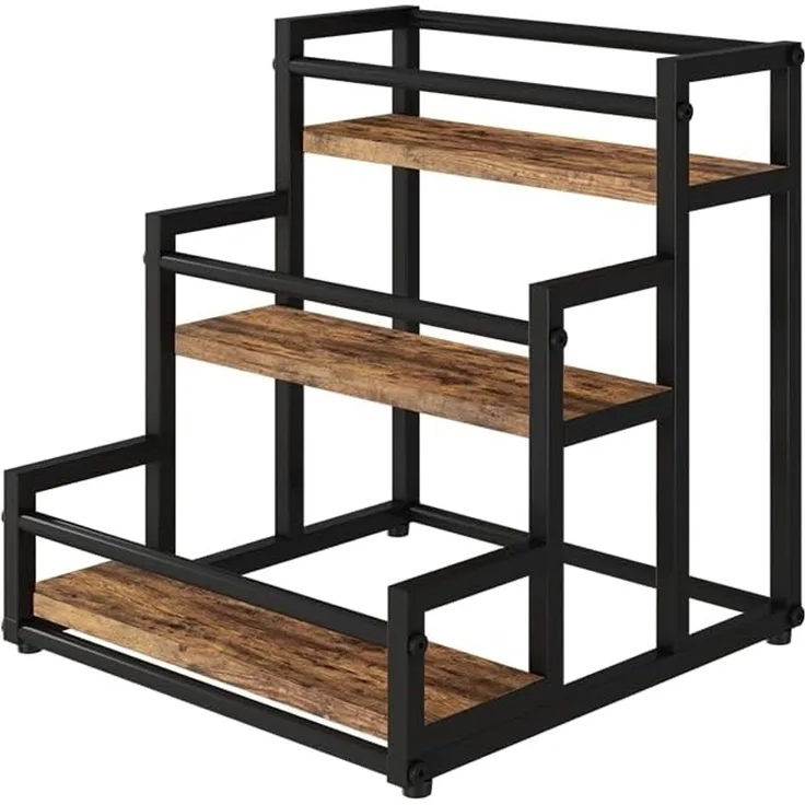 Küchenregal Fyrk Eiche rustikal 33 x 34 cm mit 3 offenen Fächern Vicco