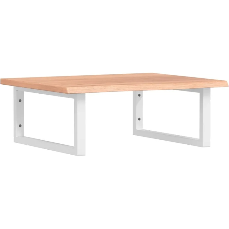 vidaXL Waschtischplatte mit Halterung Stahl und Massivholz Eiche 3302604 – Bild 2