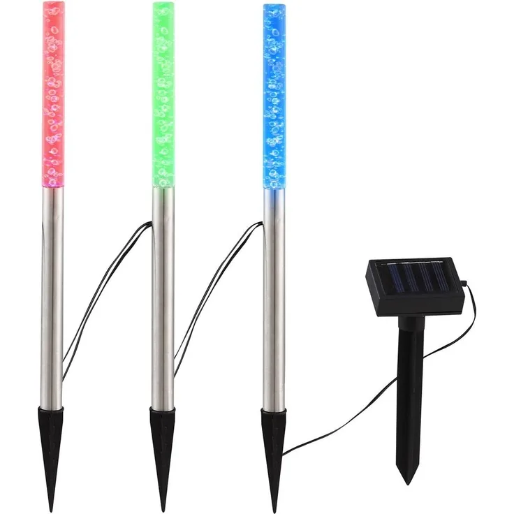 Moderne Solar LED Steckleuchten für den Außenbereich
