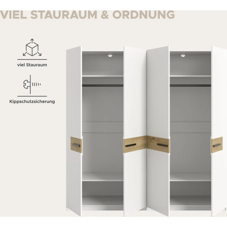 Stanga Kleiderschrank in weiß – Bild 8