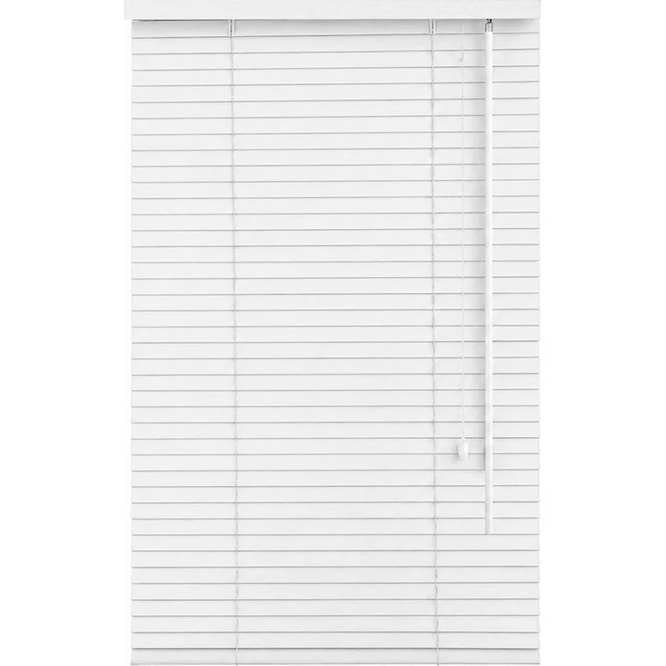 Sekey Jalousie Jalousie Holzjalousie Holz Rollo Plissee Echtholz Lamelle 35mm Weiss, Montagemöglichkeiten: Mit oder ohne Bohren – Bild 1