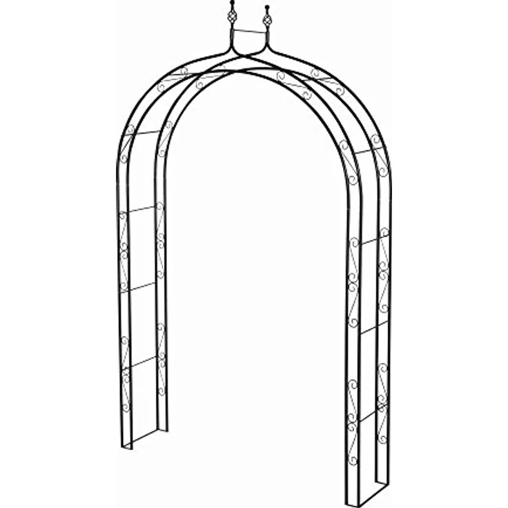 Rosenbogen Oxford, Metall anthrazit Maße: 150 x 36 x 250 cm – Bild 2