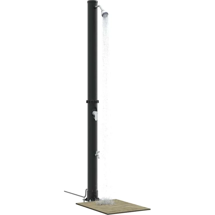 vidaXL Außen Solardusche Schwarz 217 cm PVC und Aluminium 42003408 – Bild 4