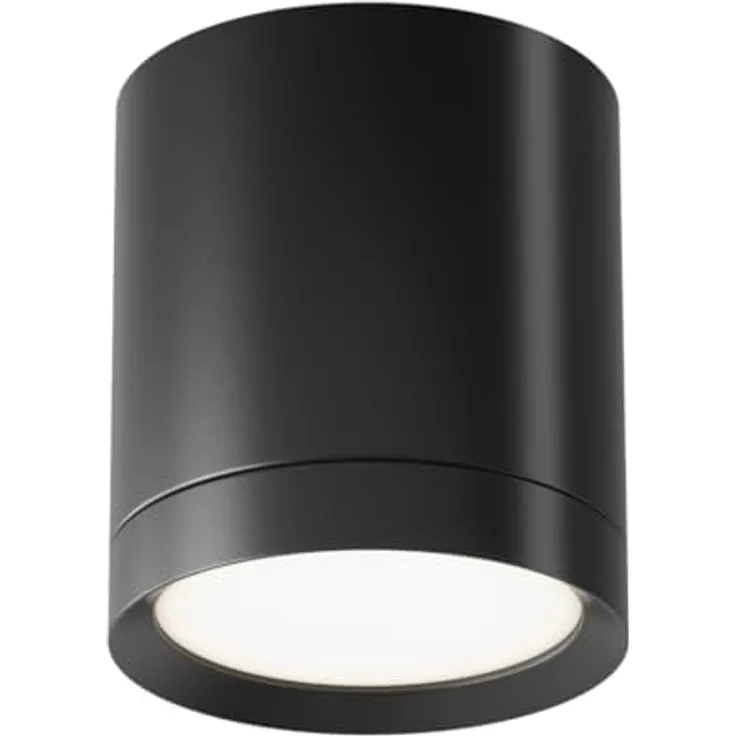 MAYTONI HOOP Deckenleuchte GX53, 12 W - moderner Downlight aus Aluminium in Schwarz für präzise Beleuchtung in Küche, Flur und Wohnzimmer