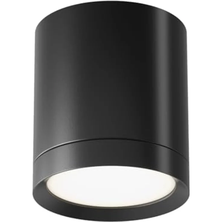 MAYTONI HOOP Deckenleuchte GX53, 12 W - moderner Downlight aus Aluminium in Schwarz für präzise Beleuchtung in Küche, Flur und Wohnzimmer – Bild 1