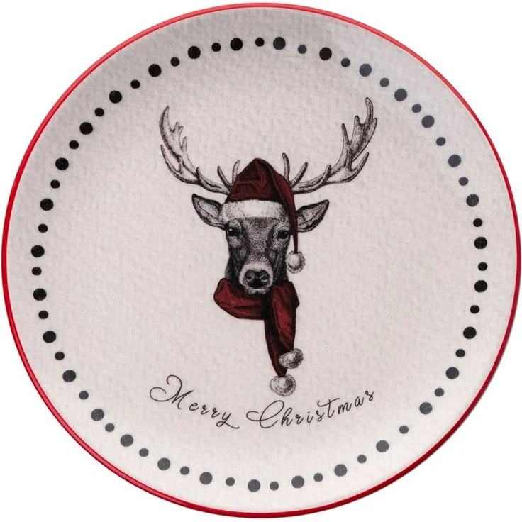 Hermia Concept 'Xmas Merry' Servierteller-Set (6-teilig), Mehrfarbig, 25,5 x 25,5 x 2,5 cm – Bild 2