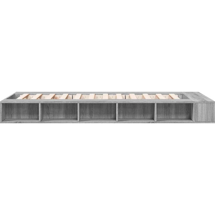 vidaXL Bettgestell mit Stauraum Grau Sonoma 80 x 200 cm Holzwerkstoff 3429553 – Bild 5