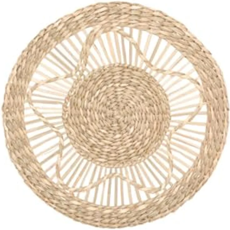 ATMOSPHERA CREATEUR D'INTERIEUR Wanddekoration Seagrass Set, 3 Stück D 18/28/38 cm, Beige – Bild 4