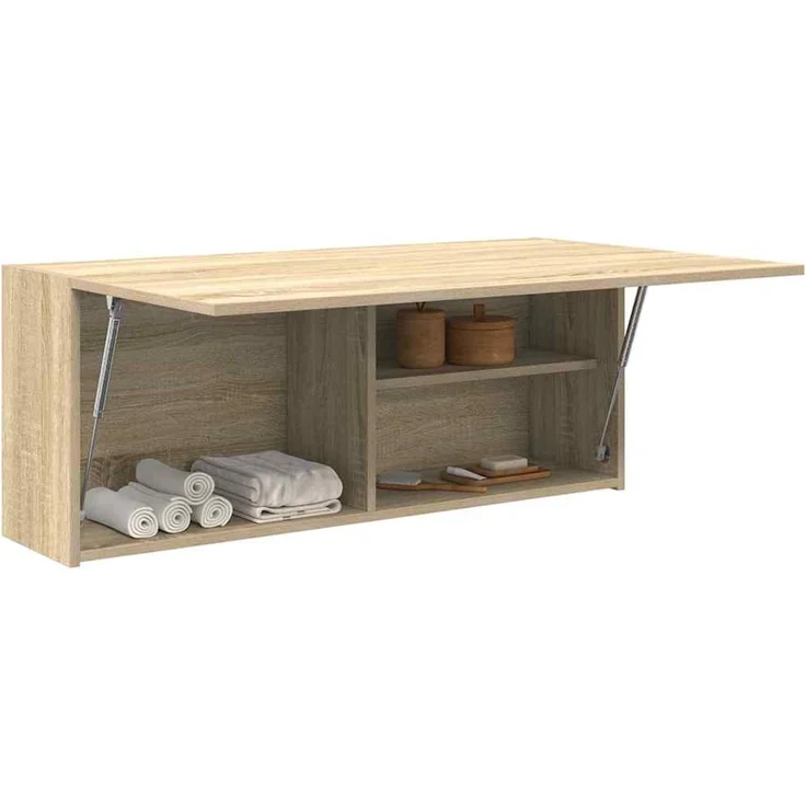vidaXL Bad-Wandschrank Sonoma-Eiche 100x25x40 cm Holzwerkstoff 860105 – Bild 1