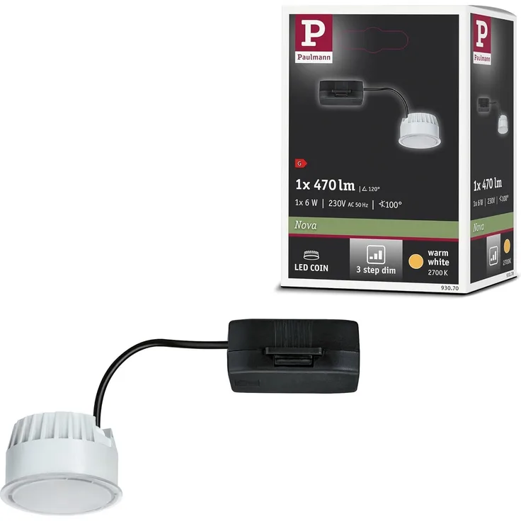 Paulmann No. 93070 LED Modul Nova Coin 6W 2700K Satin 3-Step-Dim