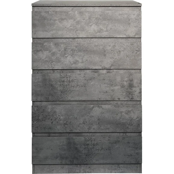 HTI-Living Kommode Kommode mit 5 grifflosen Schubladen Beton (Stück, 1 St, 1 Kommode), Anrichte Sideboard Schrank – Bild 2