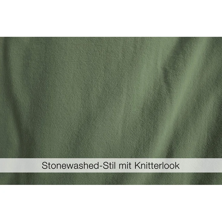 Bettwäsche Lissabon, Renforcé (Bio-Baumwolle), 2 teilig, unifarben, stonewashed und in vielen Farben – Bild 4