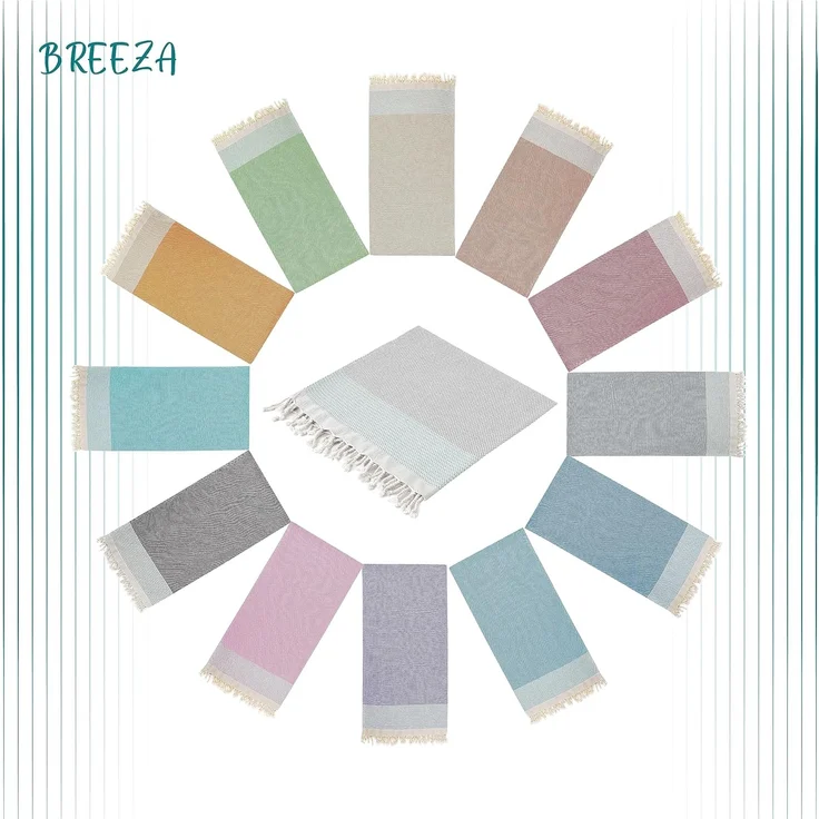 Turquoise Home Strandtuch Breeza XXL Strandtucher 100 x 200 cm 100% Baumwolle Saunahandtuch, (1-St) – Bild 8