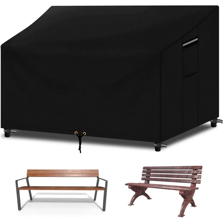 Banküberzug 3 Sitzer wasserdicht reißfest 6000d Schwarz 163x66x63 89cm