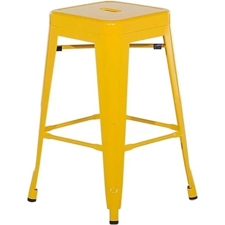 Barhocker gelb 2er Set Höhe 76 cm CABRILLO