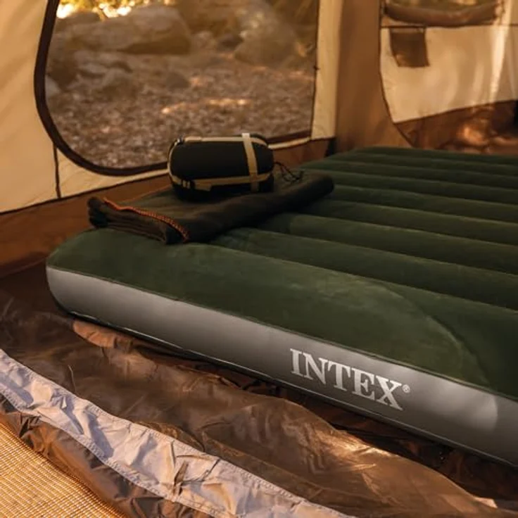 Intex Dura-Beam Standard Series Downy Luftbett mit integrierter Fußpumpe, Twin Grün – Bild 10