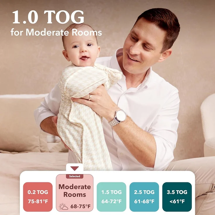 Love To Dream Swaddle Up Übergangssack Bamboo Lite, groß, 8,5–11 kg, grauer Punkt, eng anliegende Passform, abnehmbare Flügel, 1,0 Tog (20–24 °C), maschinenwaschbar, Von Hebammen empfohlen – Bild 5