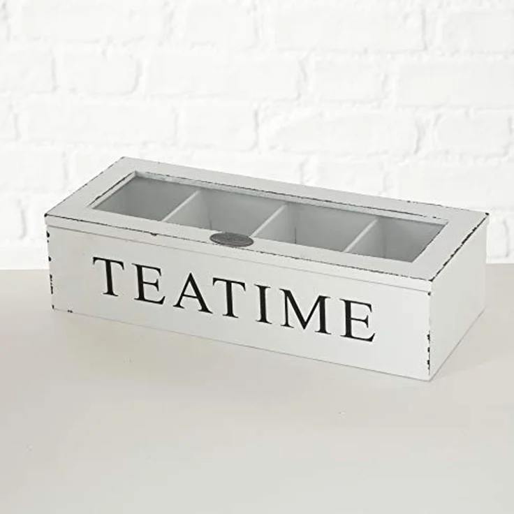 BOLTZE GRUPPE GmbH Dekokiste Teebox Teeaufbewahrung f. Teebeutel Tee-Holzbox Landhausstil Shabby Lo – Bild 7