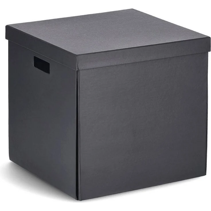 Zeller Aufbewahrungsbox, recycelt. Karton, schwarz, ca. 33,5 x 33 x 32 cm – Bild 4
